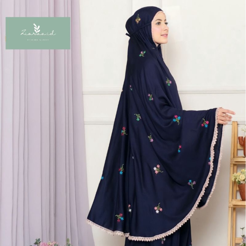 ZIARA.ID - MUKENA DEWASA KATUN RAYON BORDIR NADIRA JUMBO / MUKENA JUMBO BORDIR VINCA SERIES