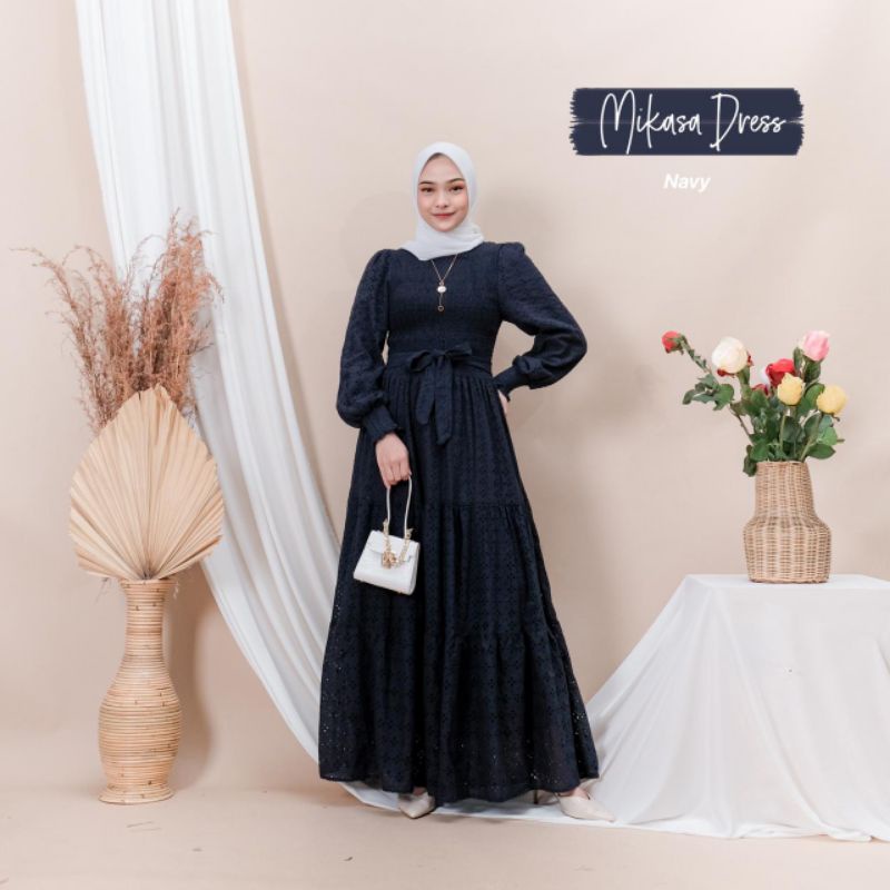 MIKASA DRESS | Gamis lebaran super mewah | lace premium import