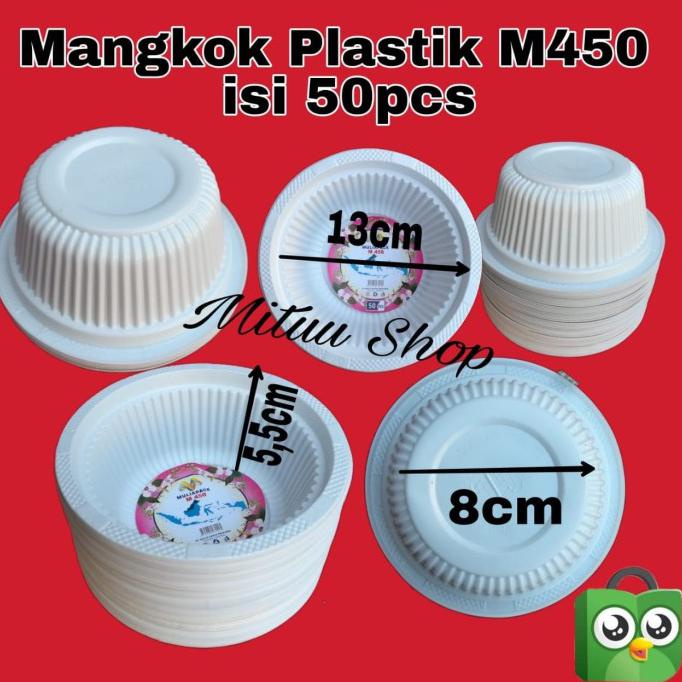 Best Produk] Mangkok Plastik M450/Mangkok Plastik Ulir/Mangkok Murah Sekali Pakai