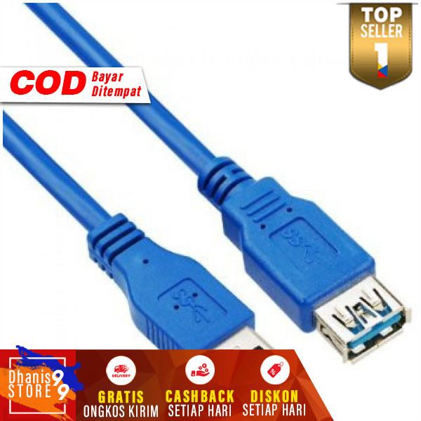 Kabel Ekstensi USB 3.0 Male ke Female Super Speed Extension Cable Perpanjangan Kabel USB Transfer Data Berkualitas