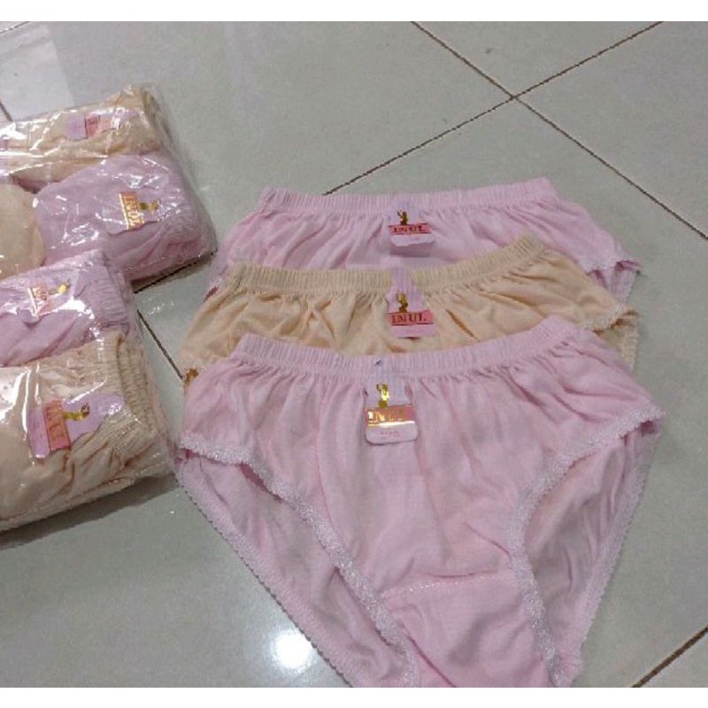 Celana Dalam Wanita Super Jumbo 3L, XL, L CD INUL/ COTTON Bahan Kaos Lembut Big Size INUL