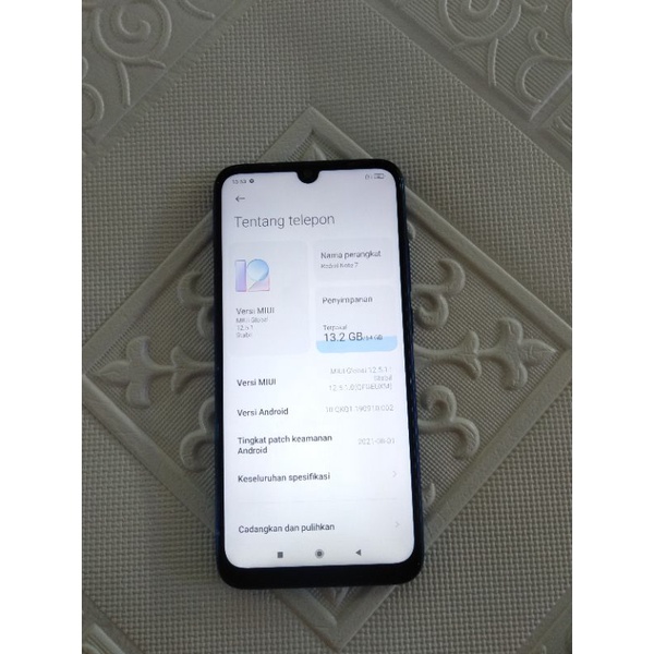 Second Xiaomi Note 7 4/64GB Ex Garansi Xiaomi Indonesi