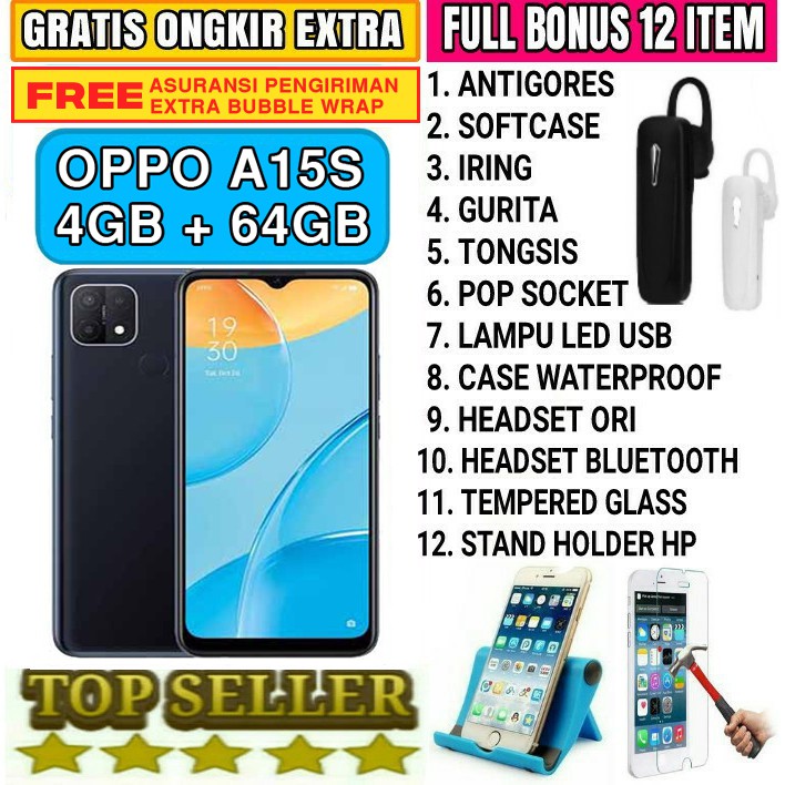 OPPO A15S 4/64 GB & A15 3/32 GB RAM 4GB 3GB ROM 64GB 32GB GARANSI RESMI