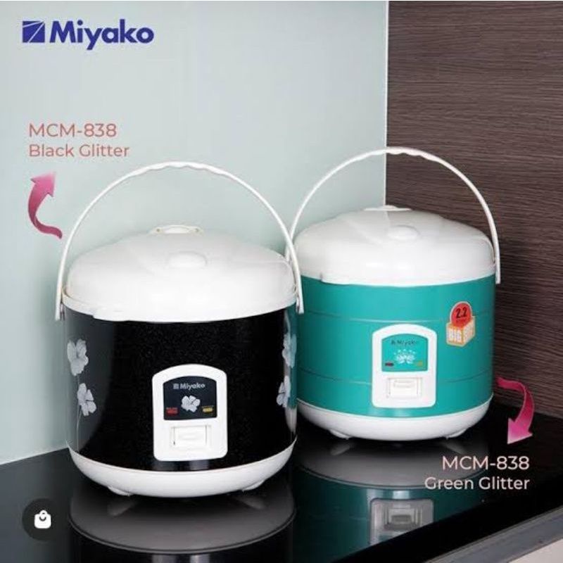 MIYAKO RICE COOKER MAGIC COM MCM 838 JUMBO 2.2 LITER 3IN1 400 WATT TOSCA