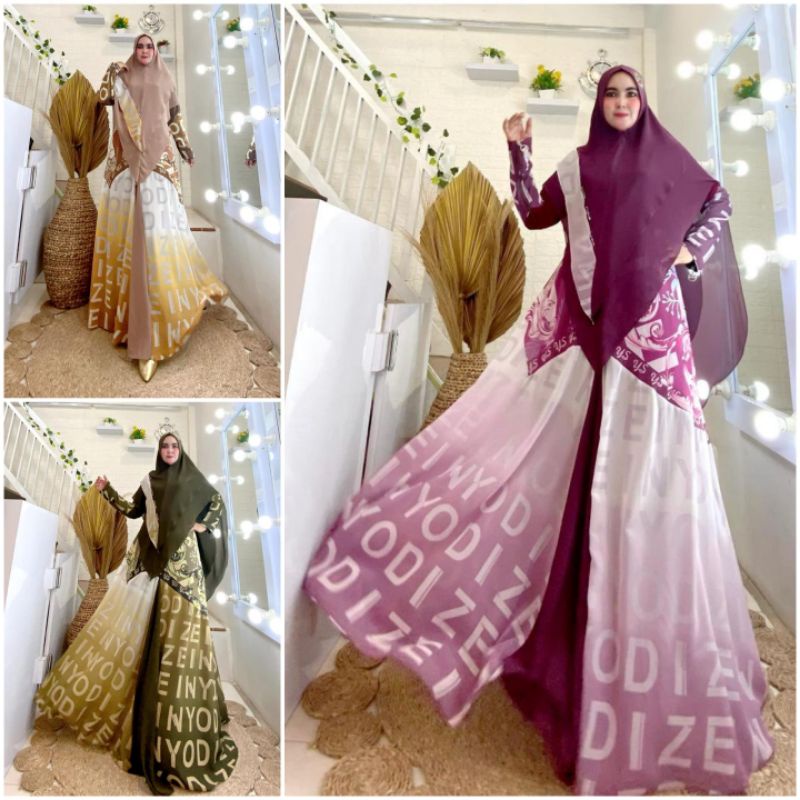 DRESS HARUKA SYARI PREMIUM SET Ori by Yodizein Syari