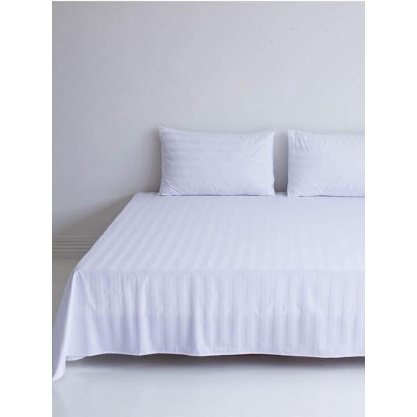 Sprei Putih Salur Single Bed