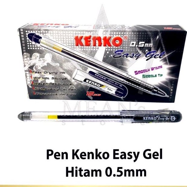 PULPEN KENKO GEL HITAM BIRU