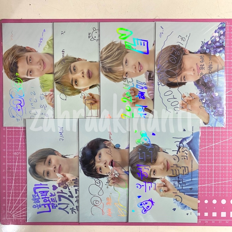 [READY STOCK] MESSAGE CARD PHOTOSET PHOTO SET POSTCARD 4x6 PHOTO BTS DVD SEASON’S GREETINGS GREETING