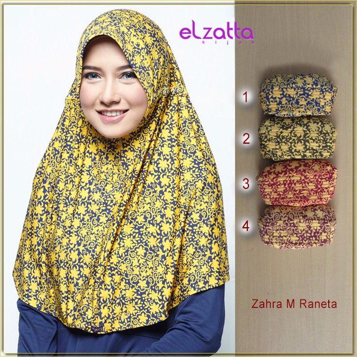 ELZATTA Hijab Bergo Zahra M Raneta Kerudung Jilbab Instan