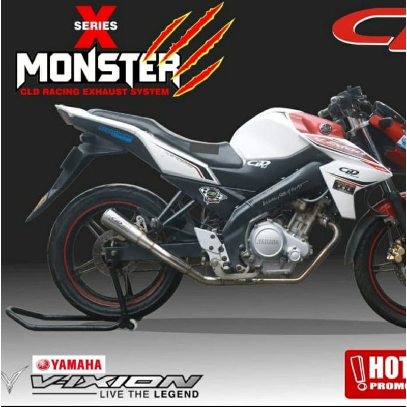 knalpot CLD Monster x series Yamaha new Vixion