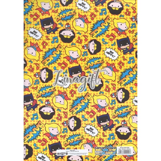 ( 5 Lembar ) YELLOW GOLD SANWA - KERTAS KADO EDISI KUNING EMAS  - GIFT WRAP PAPER SANSAN WAWA CLASSIC VINTAGE WARNA EUSTHATIC