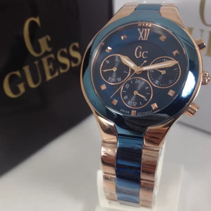 Jam Tangan Wanita Guess Collection RoseBlack - RoseBlue Original