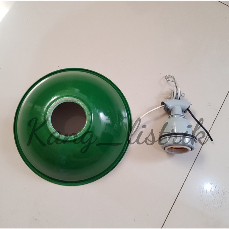 Kap Lampu Gantung / Kap WD + Fitting Gantung Besi E27 Kecil