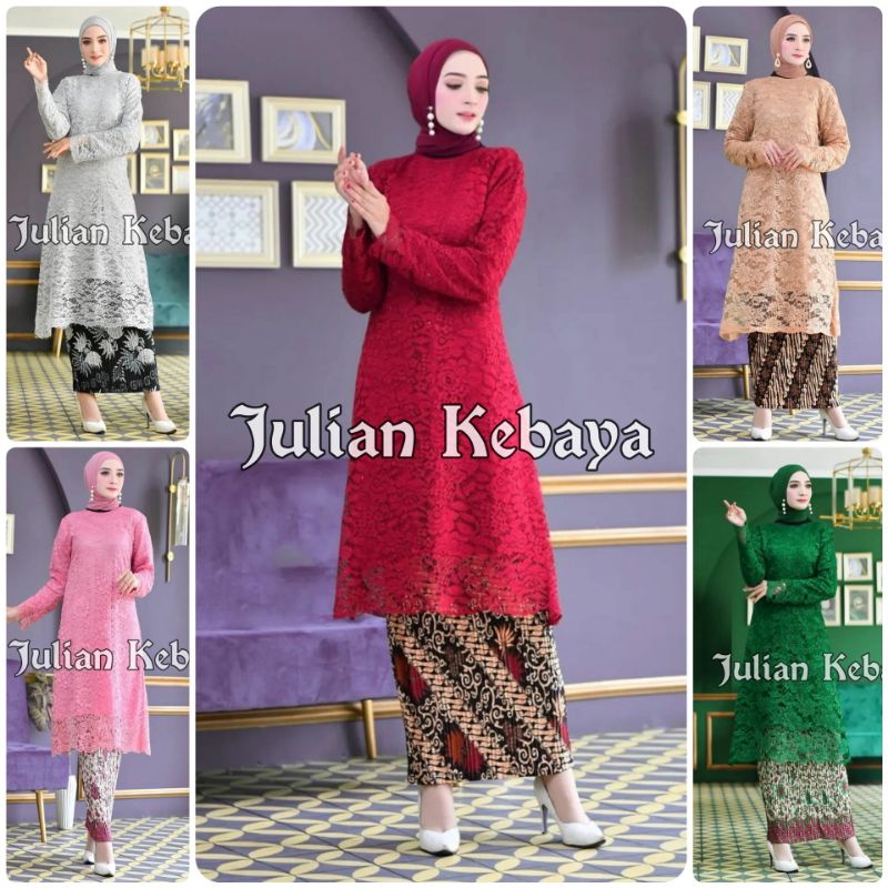 Setelan Baju Kebaya Tunik Brukat Modern Jumbo LD 120 Baju Pesta Modern