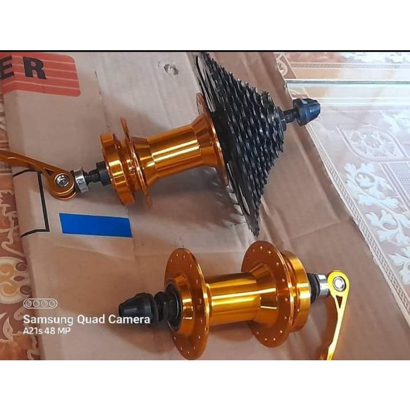 paket hub freehub odesy 32 hole + sproket 9 speed shimano