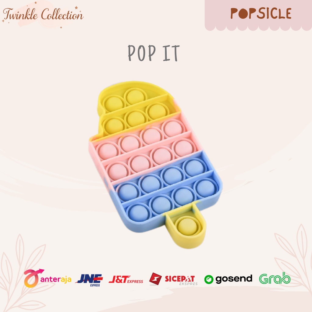 POP IT MURAH Bubble Fidget Toys Popit Rainbow Multicolor for kids Mainan Edukasi Anak Pop IT Squishy-8