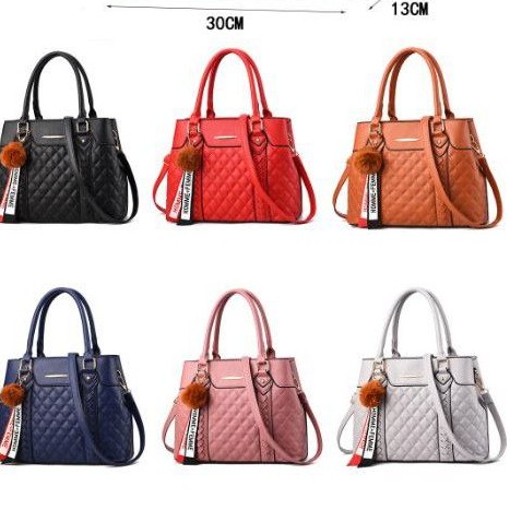Tas Tangan Model CLK-W965 Kisi Tas Selempang 30 Cm Besar Kapasitas Tas Tangan Wanita Tas Bahu