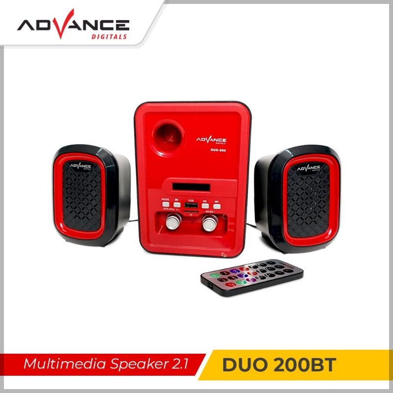 Advance Duo-200Bt Speaker Power Sound Bluetooth Portable Subwoofer Super Bass Aux Radio Fm Memory Card