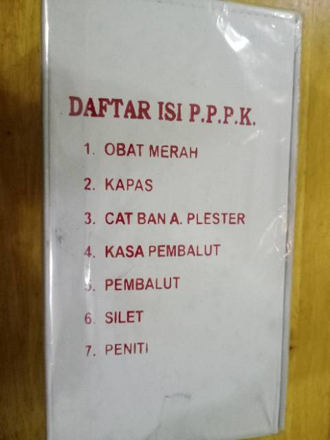 Kotak PPPK / P3K murah sudah dengan isi