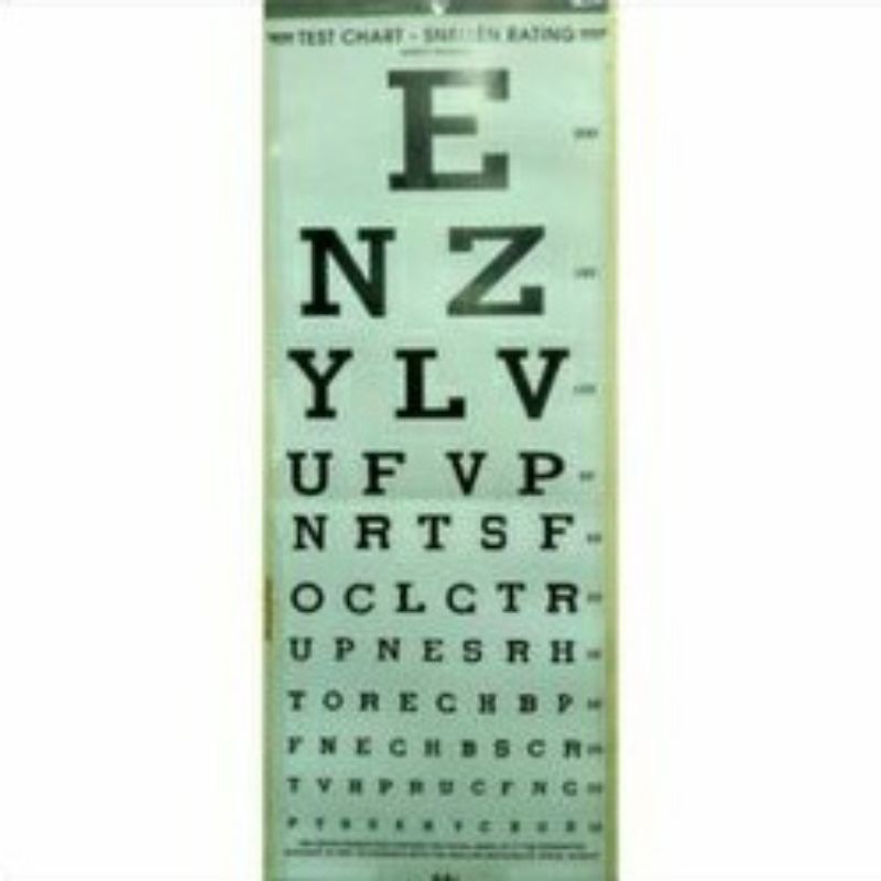 snellen/snelen e chart/poster kertas test/tes penglihatan/alat periksa mata rabun