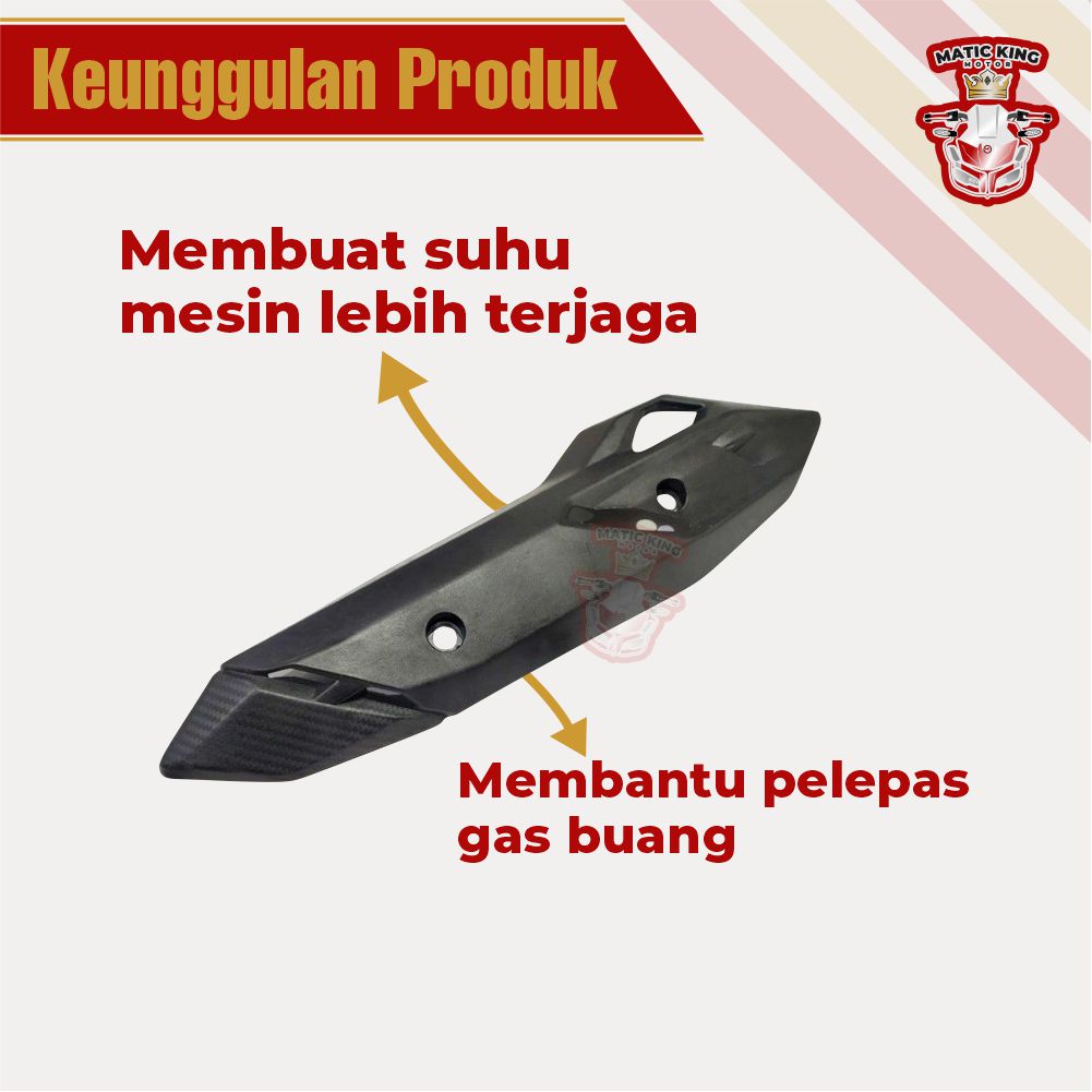 Tameng tutup cover knalpot vario pcx adv 110 125 150  155  160 karbu fi esp led new