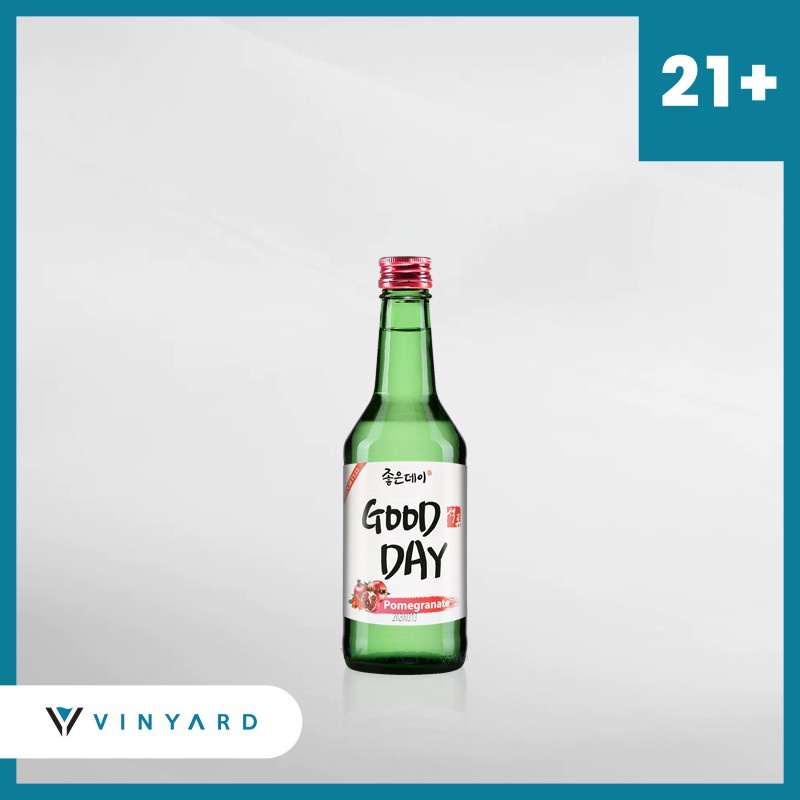 Soju Good Day Pomegranate 360 Ml ( Original &amp; Resmi By Vinyard )