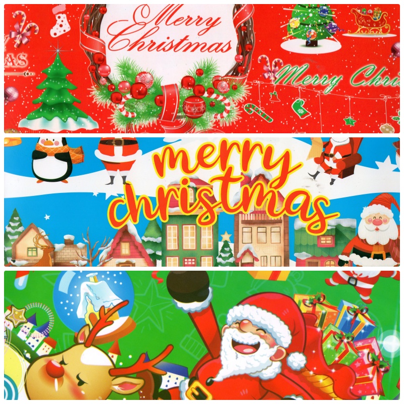 ( 5 Lembar ) KERTAS KADO NATAL SR - GIFT WRAPPING PAPER CHRISTMAS XMAS SANTA POHON NATAL SNOWMAN POHON XMAS MERAH HIJAU BIRU RED GREEN