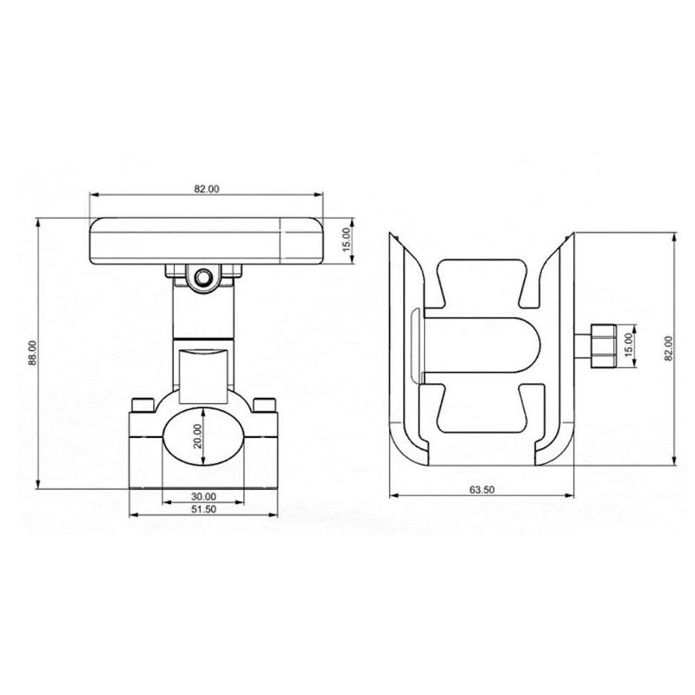 Rebuy Bicycle Phone Holder Untuk Motor Sepeda Aluminium Alloy Mount Bracket Stang Mount Anti-slip Adjustable GPS Holder