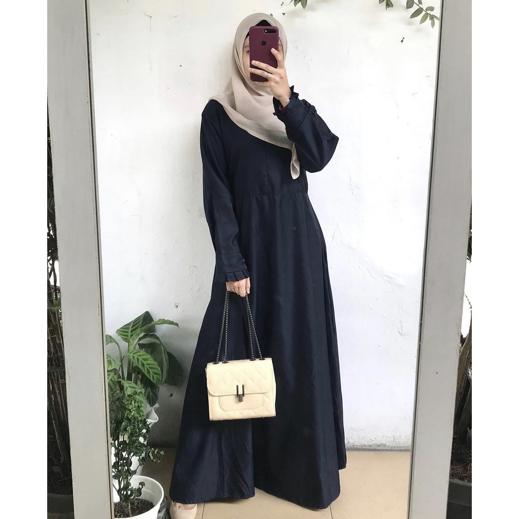 Long Dress Balotelly ada saku dan tali by DAZPROJECT