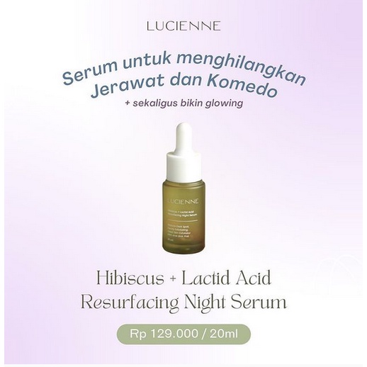 FREE GIFT - LUCIENNE advance arbuwhite 3% / crystal  for brightening / hibiscus lactic acid resurfacing night serum mencerahkan kulit sensitif bpom 20ml murah jerawat anti aging tanpa gragrance mengatasi bekas jerawat beruntusan bruntusan komedo serum