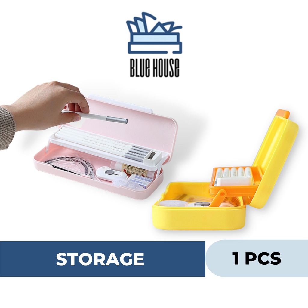 

Kotak Tempat Pensil ATK Anak Pencil Case 2 Tingkat Bahan PP