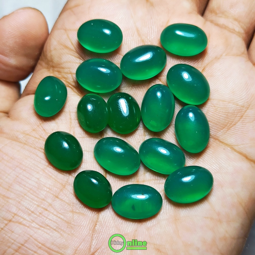 BATU BACAN CINA HIJAU BOTOL KRISTAL REPLIKA BACAN