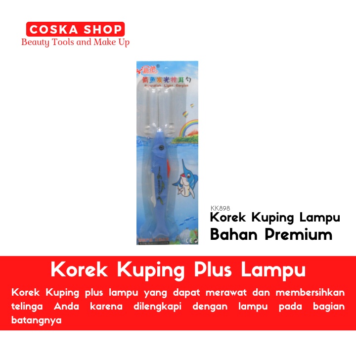 korek kuping elektrik dengan lampu penerang