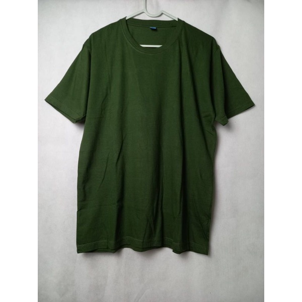 kaos oblong ijo tni/kaos oblong dalaman hijau army kerah pendek