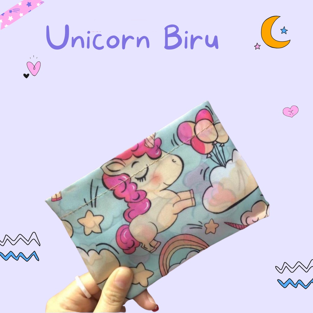 Tas Lipat Pergi Ramah Lingkungan Supermarket Unicorn Belanja Eco Bag Big Size Kantong Foldable