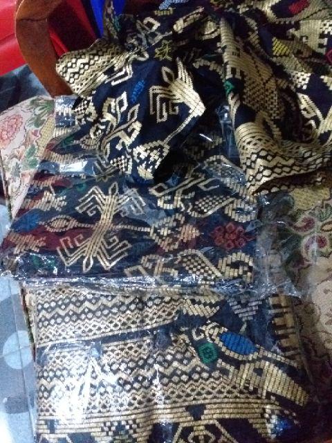 Gamis Syari Atasan Couple Sarimbit Batik Pita Melati