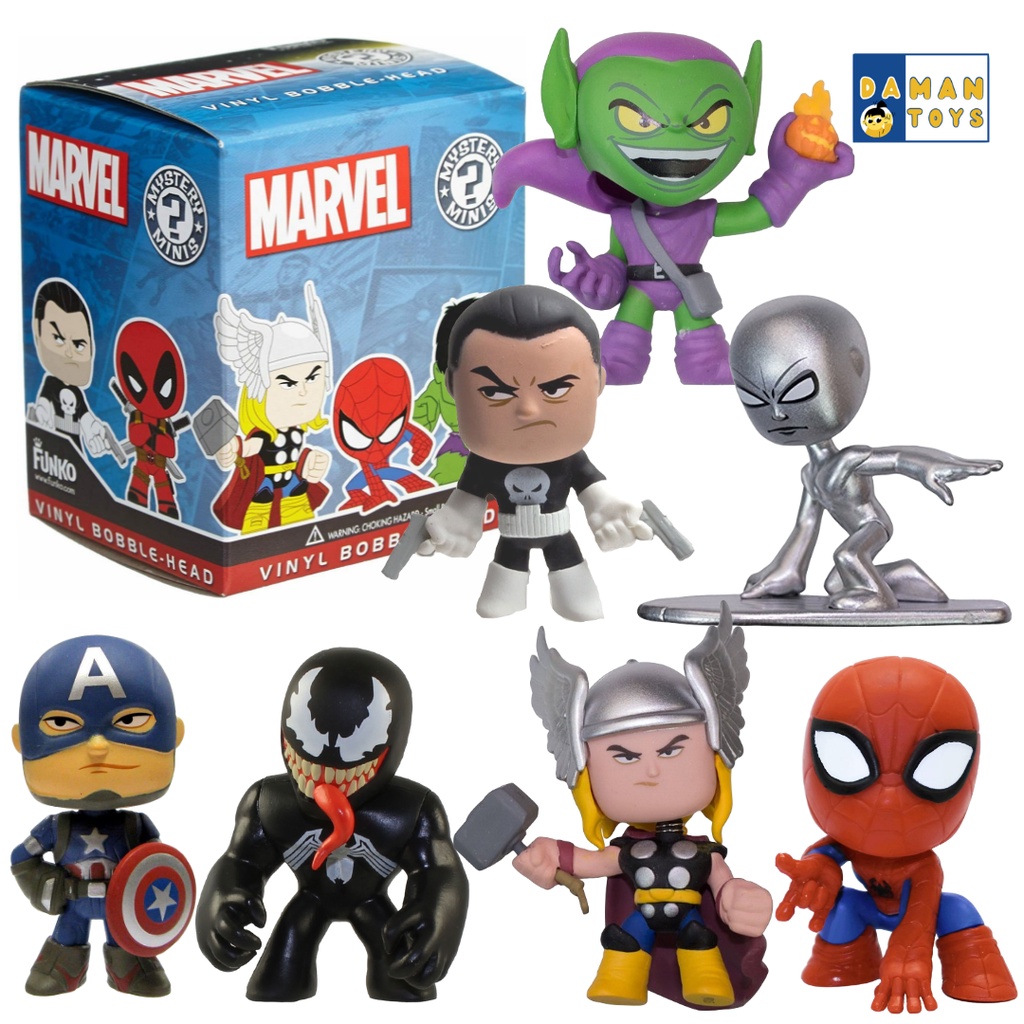 Funko Mystery Minis Marvel Bobble-Head Green Goblin Ice Man Punisher Thor Spiderman