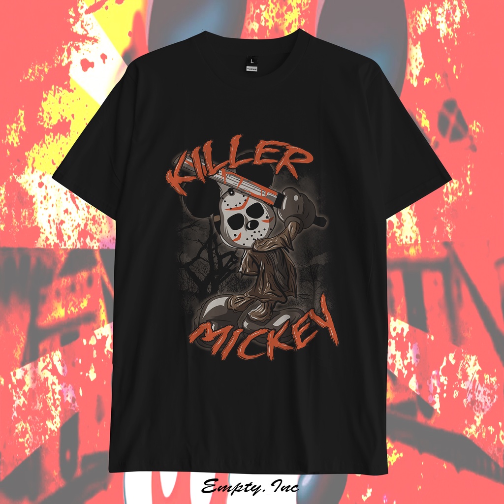 Kaos Halloween Killer Mickey Tshirt Graphic By Empty.Inc