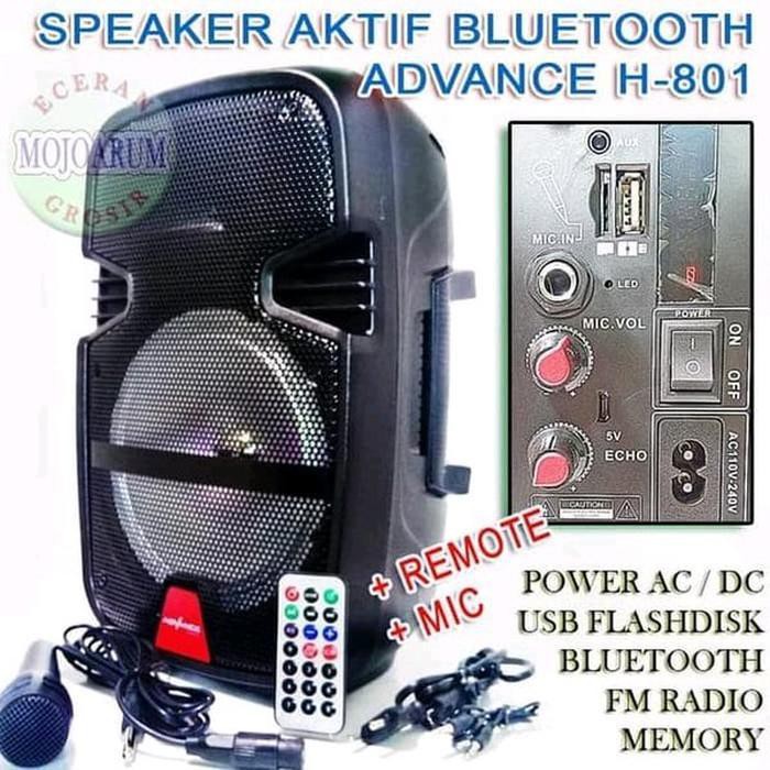 Speaker Advance H 801 Speaker Aktif Portable Bluetooth Usb Radio Pl Shopee Indonesia