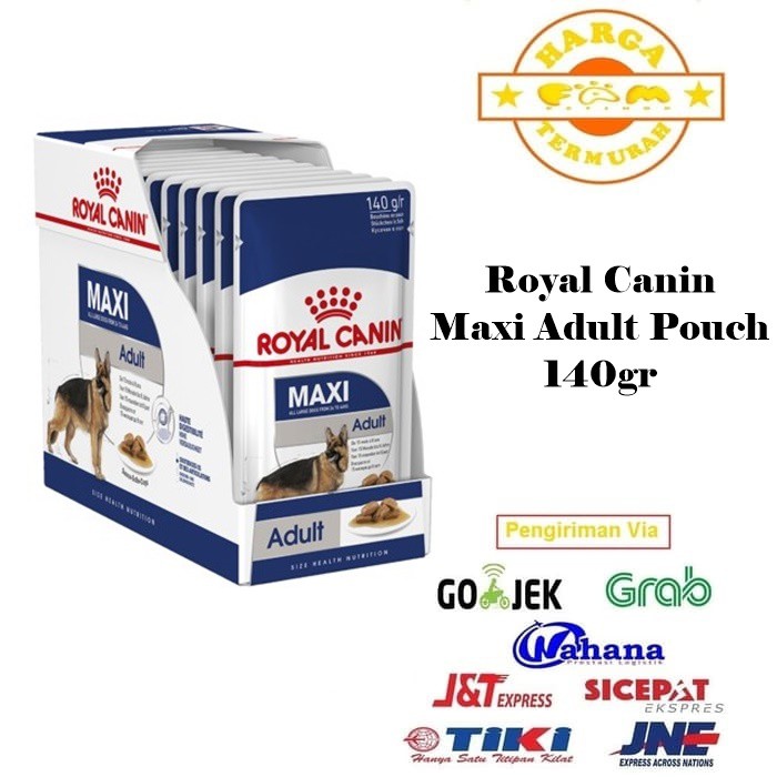 Royal Canin Maxi Adult Pouch 140gr - Makanan Anjing / Wet Food