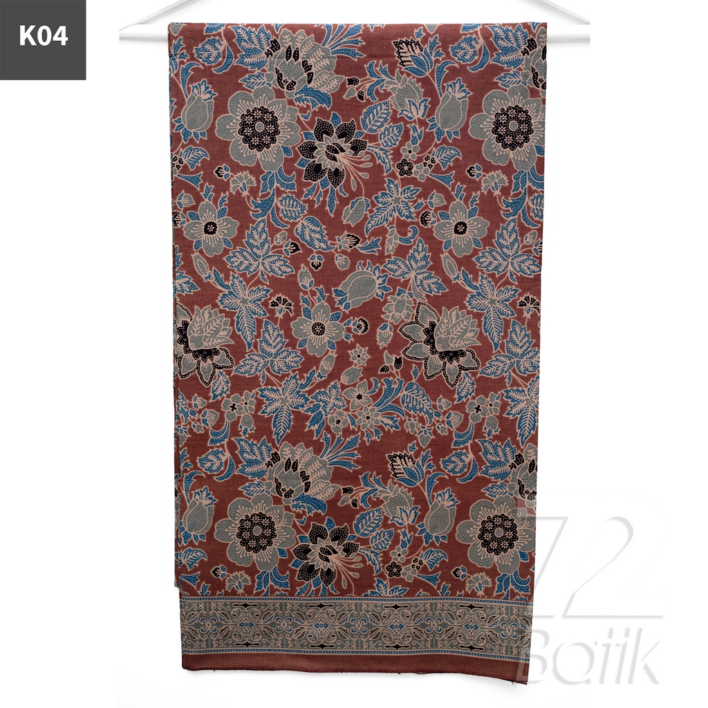 KAIN BATIK PREMIUM Bahan Katun Motif Kembang Warna Hitam 721155 Cap 72 Jarik Jarit Samping Kebat Panjang Batik Katun Modern Premium Bahan Seragam Batik Pernikahan Kantor Keluarga Murah Kamen Jadi Batik Bali Lembaran