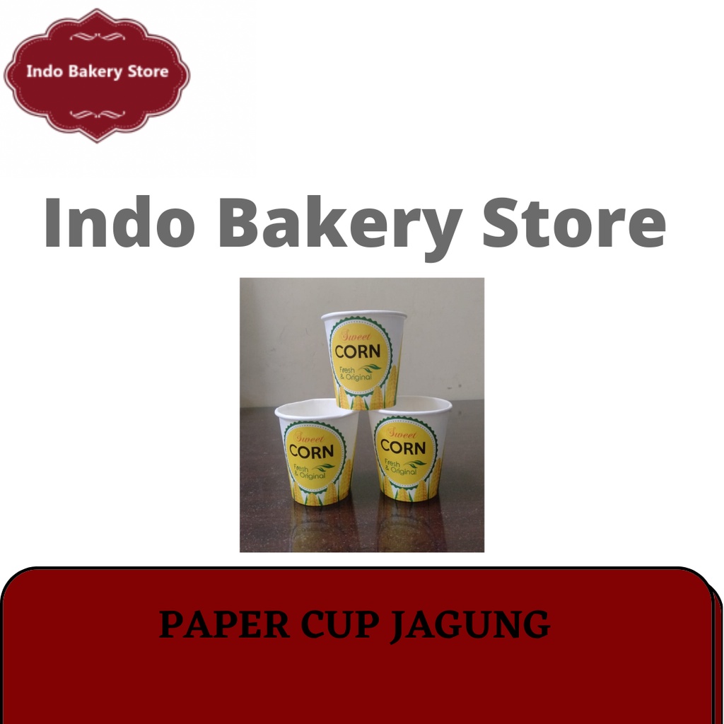 Paper Cup 6,5 OZ Jagung | Gelas Jasuke Pop Corn Sweet Tanpa Tutup @50 pcs