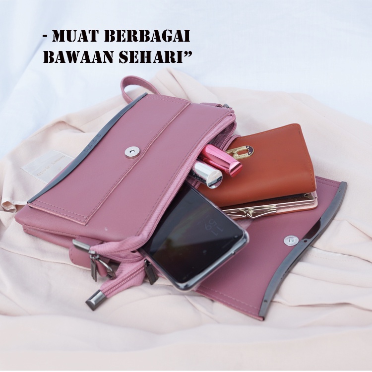 TUAH SLIMBAGS ( Terbaru 2022 ) / SLingbag Minixo Clutch 2 Ruang Doble BeheL Lengkung NekeL High quality MX 24-39 / Dompet Hp &amp; Uang Wanita / Handbag Wanita / Tas wanita Terbaru kekinian