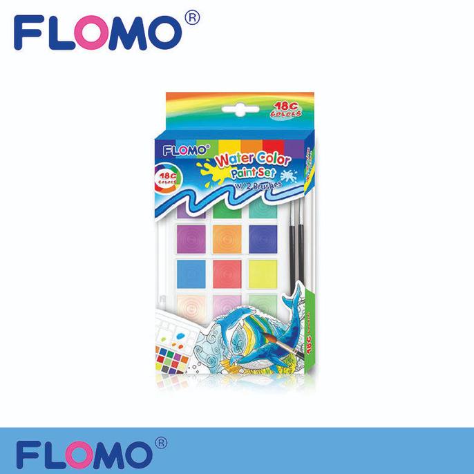 

best produk] Cat Air/Water Colour Flomo 18 Warna