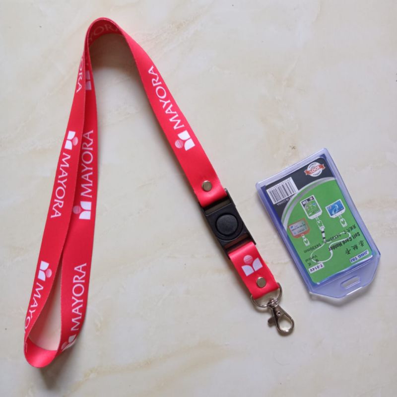 

TALI LANYARD MAYORA ID CARD / LANYARD MAYORA MERAH TALI ID CARD