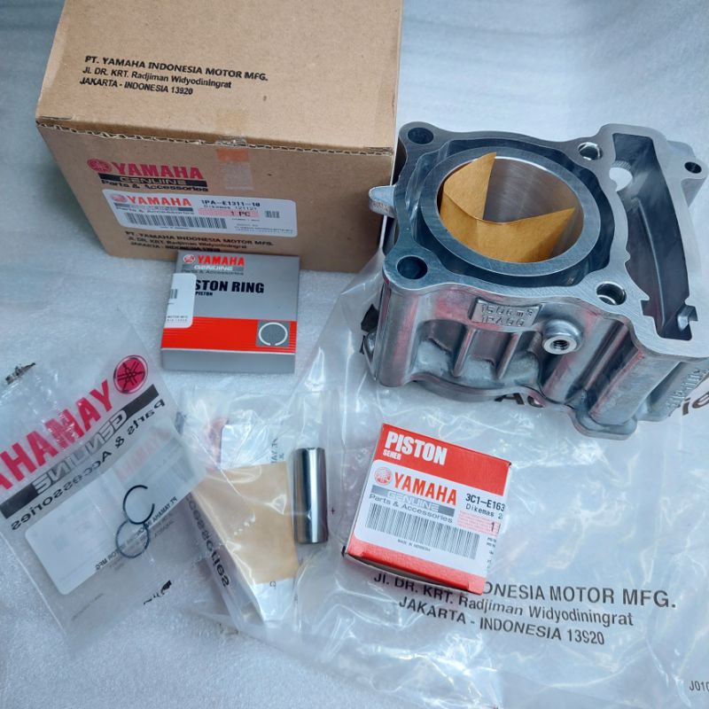BLOK SEHER  CYLINDER PISTON KIT VIXION LAMA OLD mxking mx king 150 cc ORI ORIGINAL YAMAHA GENUINE PA