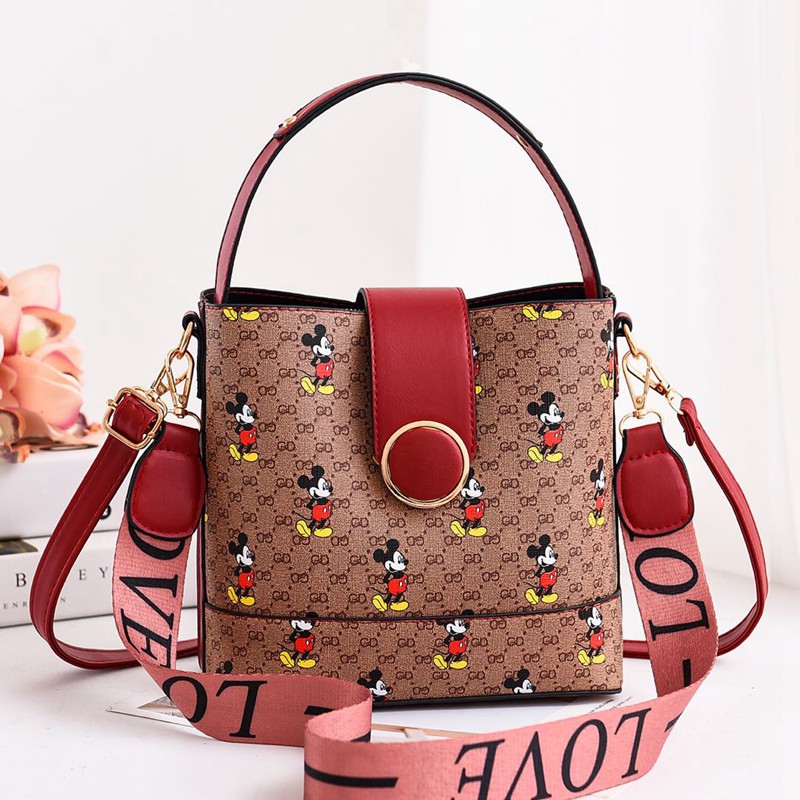 CR 7321 RISCE TAS SELEMPANG MOTIF MICKEY MOUSE IMPORT WANITA CEWEK PEREMPUAN JAKARTA BATAM