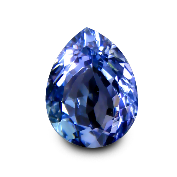 Certified VVS Pear 1.23ct 7.9x6mm Natural Bluish Violet Tanzanite Tanzania TZ137