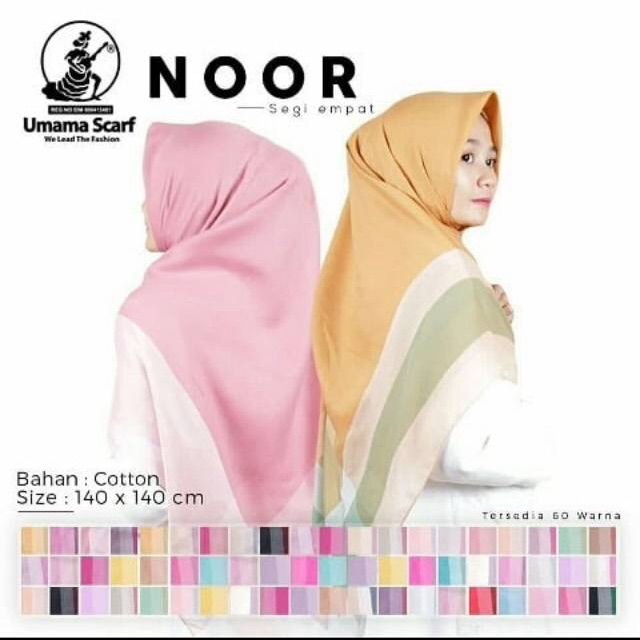 Bisa COD Cash On Delivery Hijab Jilbab Kerudung Segiempat Segi Empat Besar Jumbo Lebar Umama Scarf N