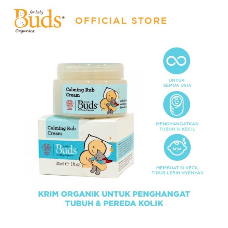 Buds Organics Calming Tummy Rub Cream - Krim Penghangat Pereda Kolik